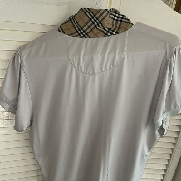 BurberryGolf⛳️Designer🧑🎨 Shirt👚Pale Pink with NovaCheck CollarLuxury Playtime! - Picture 8 of 17